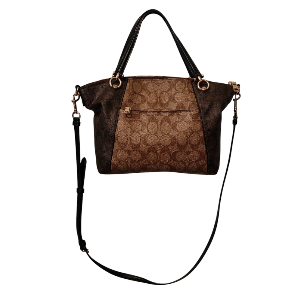 COACH Kacey Satchel Bag In Blocked Signature Canvas With Hangtag - Picture 2 of 16